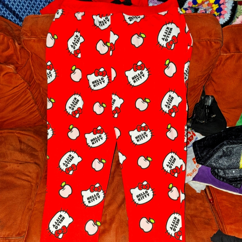 NWT Hello Kitty red Joggers size L